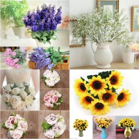 Multicolor Atificial Fake Lavender Rose Peony Silk Flowers Bouquet Decor Wedding   201904542750